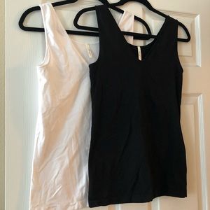 Set of 2 Plus Size Skinny Tees Layering Tanks
